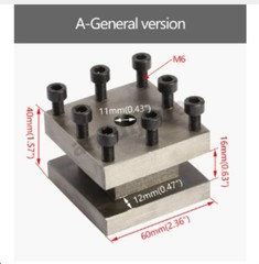 1PC Lathe Four-position 60mm/Tool Holder WM210V-212-M8/M6 Square Tool Post Rest