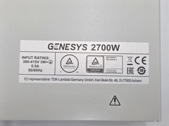 TDK-Lambda Genesys 2700W G20-135-3P400 EHFP DC Power Supply 0-20V 135A Tested Re