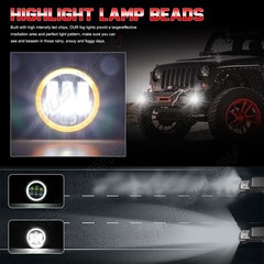 Round Fog Light with Jeep Grand Cherokee Fog Lights Front Bumper LED Fog Lamps