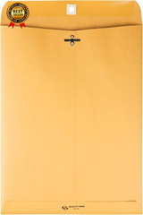 9 X 12 Clasp Envelopes with Deeply Gummed Flaps, Great for Filing, Storing or Ma