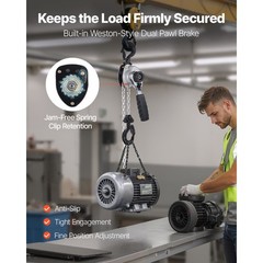 Uimoso Manual Lever Chain Hoist 1/2T 1100lbs 10ft Lift Alloy Steel Storage Use