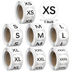 3500 PCS Clothing Size Stickers Label Self Adhesive (XS, S, M, L, XL, XXL, XXXL)