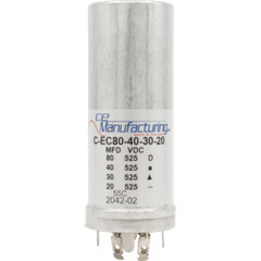 Can Capacitor, CE Manufacturing, 525V, 80/40/30/20 µF