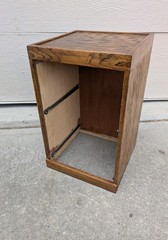Vintage Industrial Mission Style Oak Wood Filing File Cabinet 2 Drawer Brass K35