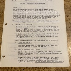 1977 Massey Ferguson Maintenance Free Batteries Dealer Service Bulletin