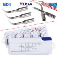 5* Dental Perio Tips GD4 Fit Satelec DTE Ultrasonic Piezo Scaler Handpiece rk