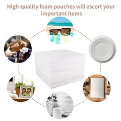 15″x15″ Moving Supplies, 50pcs Foam Pouches, Packing Supplies 15″x15″, white