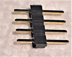 20 Pieces of Sullins NRPN041PAEN-RC 4-Position 2mm Single-Row Gold Header