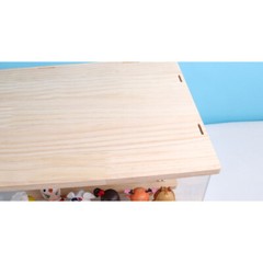 4-Tier Wood+Acrylic Display Case Stable Dustproof Box Ornament Display Shelf New