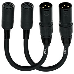 CESS-279 DIN 5-Pin MIDI Female to XLR 3-Pin Male Adapter Cable – 6 Inch Conve…
