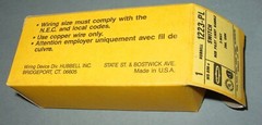 Hubbell 1223-PL 3-Way Red Pilot Light Handle 20A 120V Toggle Switch Vtg. USA NOS