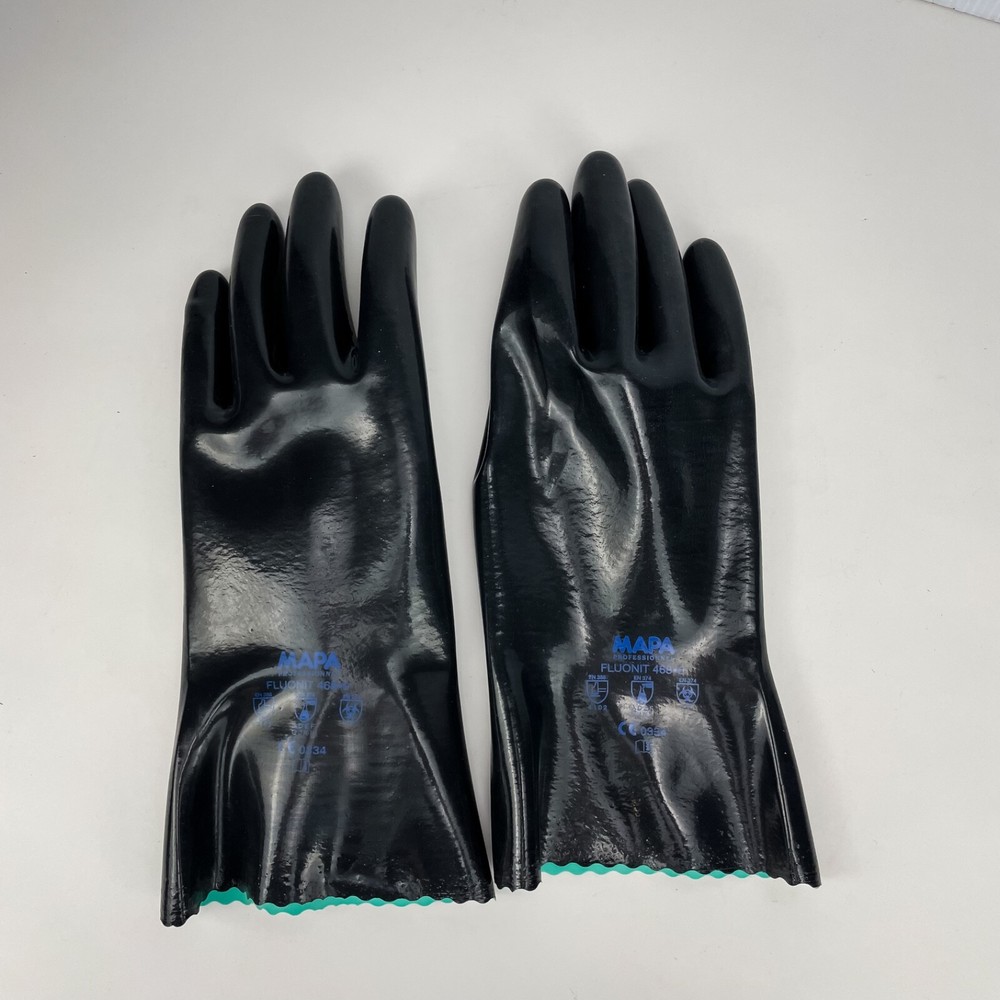 MAPA Fluonit 468 12″ Chemical Resistant Gloves Sz 9