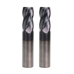 2PCS 4 Flute 3/4″ x 1-1/2″ x 4″ Solid Carbide End Mill – AlTiN Coated NEW