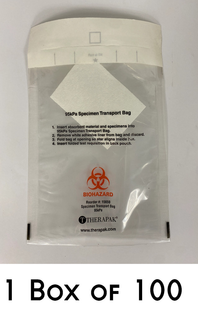 Therapak 95kPa Compliant 11″x7″ Specimen Transport Bag 15652 – Case of 100