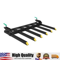 Clamp on Debris Forks to 60 in Bucket, Heavy Duty Clamp-On Pallet Fork, 4000 LBS
