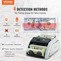 1000 Pcs/Min Money Counter Business Cash Register Bill Counterfeit Bill Detector
