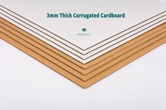 12.5×12.5 Inch Insert Pads for 12 LP Record Mailers, 1/8 Thick Corrugated Cardbo