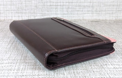 Franklin Covey Day One Classic Zip Binder w/Handles 7 Rings 1″ Brown Pink