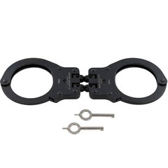 Peerless Model 802C Hinge-Linked Handcuffs & Key 801P Cuffs, Black Oxide 10 Pack