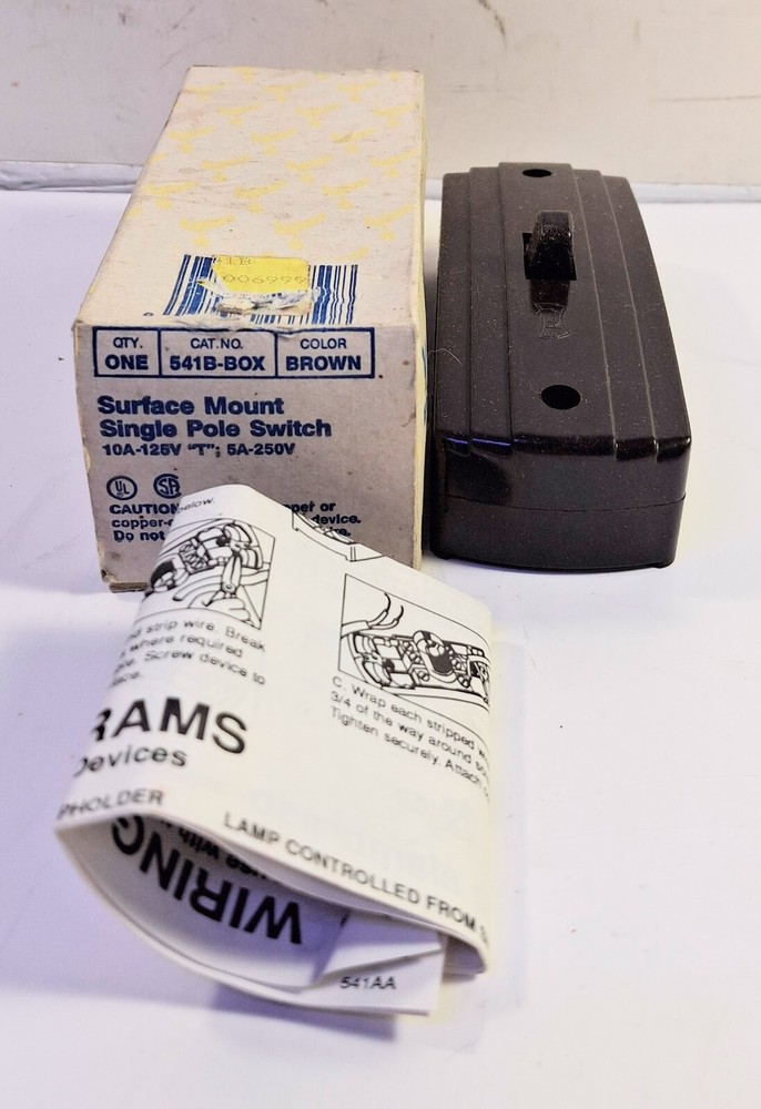 1 NEW EAGLE 541B-BOX SURFACE MOUNT SINGLE POLE SWITCH NIB ***MAKE OFFER***