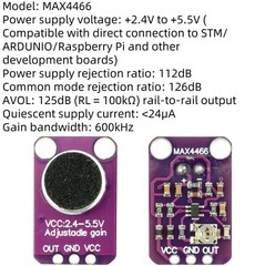 Electret Microphone Amplifier Sound Sensor Module Compatible MAX4466 6 PCS