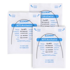 Azdent Dental Orthodontic Copper 35˚ Super Elastic Arch wire Cu-NiTi Rectangular