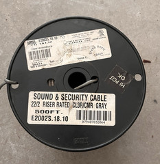 CAROL BRAND 22 AWG SOUND & SECURITY CABLE 2 CONDUCTORS SHIELDED 200 FT.