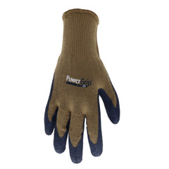 Red Steer A300B Brown/Blue Rubber Palm Coated Work Glove, Sizes M-XL