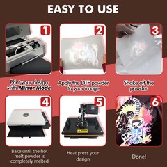 A-SUB DTF Transfer Film 13×19 Clear Sublimation Paper for Dark Cotton 50PK A3+