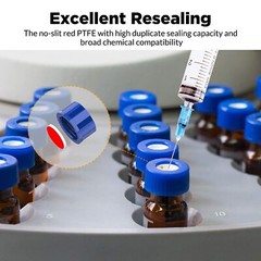 1000PCS 2ml Clear/Amber Vials+Screw Caps PTFE w/Writing Area+250uL Vials Inserts