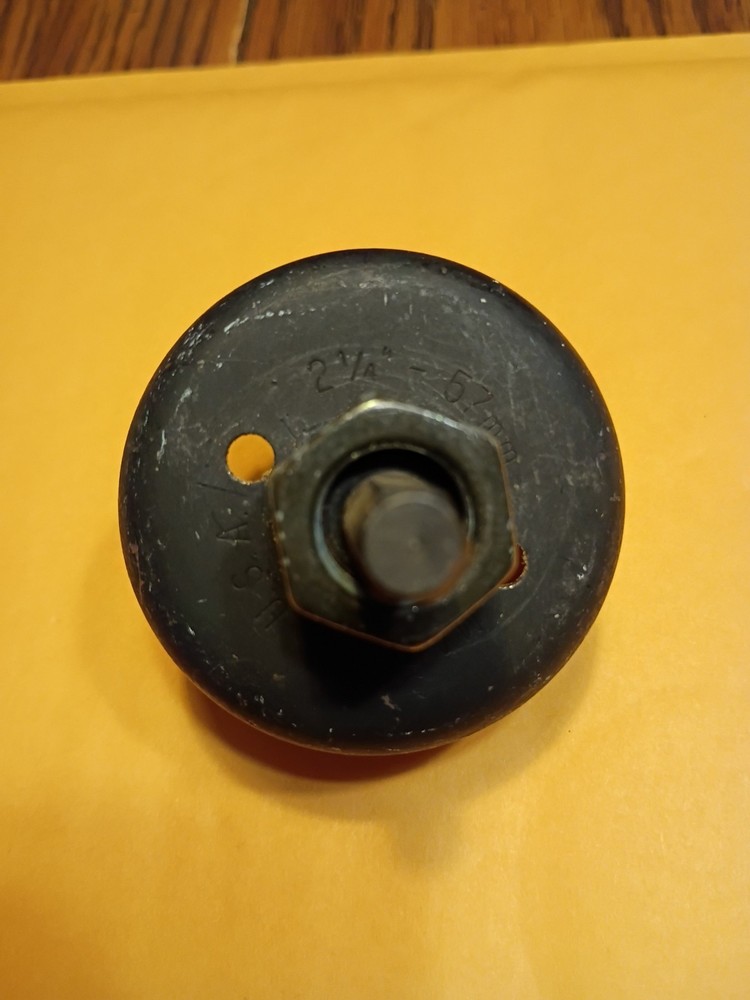 BI-METAL HOLE SAW 2-1/4” 57MM Made In USA Vintage Threaded Nut Top