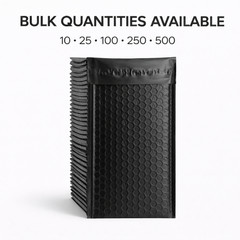 Black Bubble Mailers 6.5×10 Poly Padded Envelopes Self Seal Shipping Bags Bulk