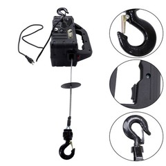 2-in-1 Portable Electric Hoist Power Winch 1100 lbs Wired Remote Control 1500W