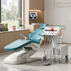 Dental Unit Chair Computer Controlled DC Motor /Portable Delivery Unit 4Holes