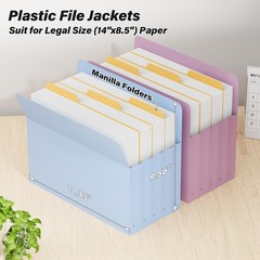 6 PCS Heavy Duty Expanding 5.25 Inch File Pockets Letter Size Holds 8.5×11 In