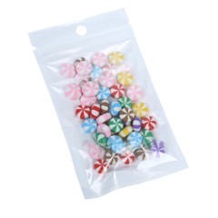 100pc Glossy Clear & White PET Zip Lock Bags 4x7in (Free 2-Day Shipping)