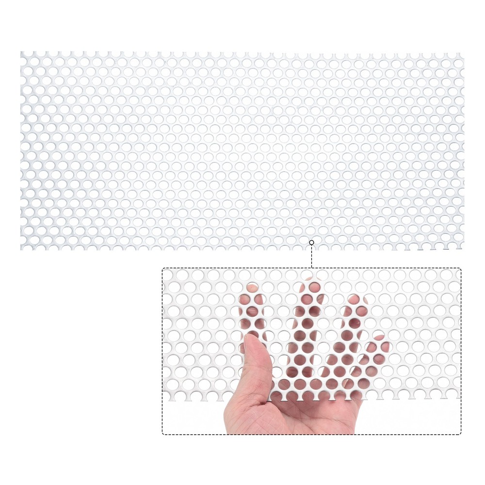 23.6″x11.8″ 304 Stainless Steel Perforated Sheet 0.31″ Hole Metal Mesh Plate