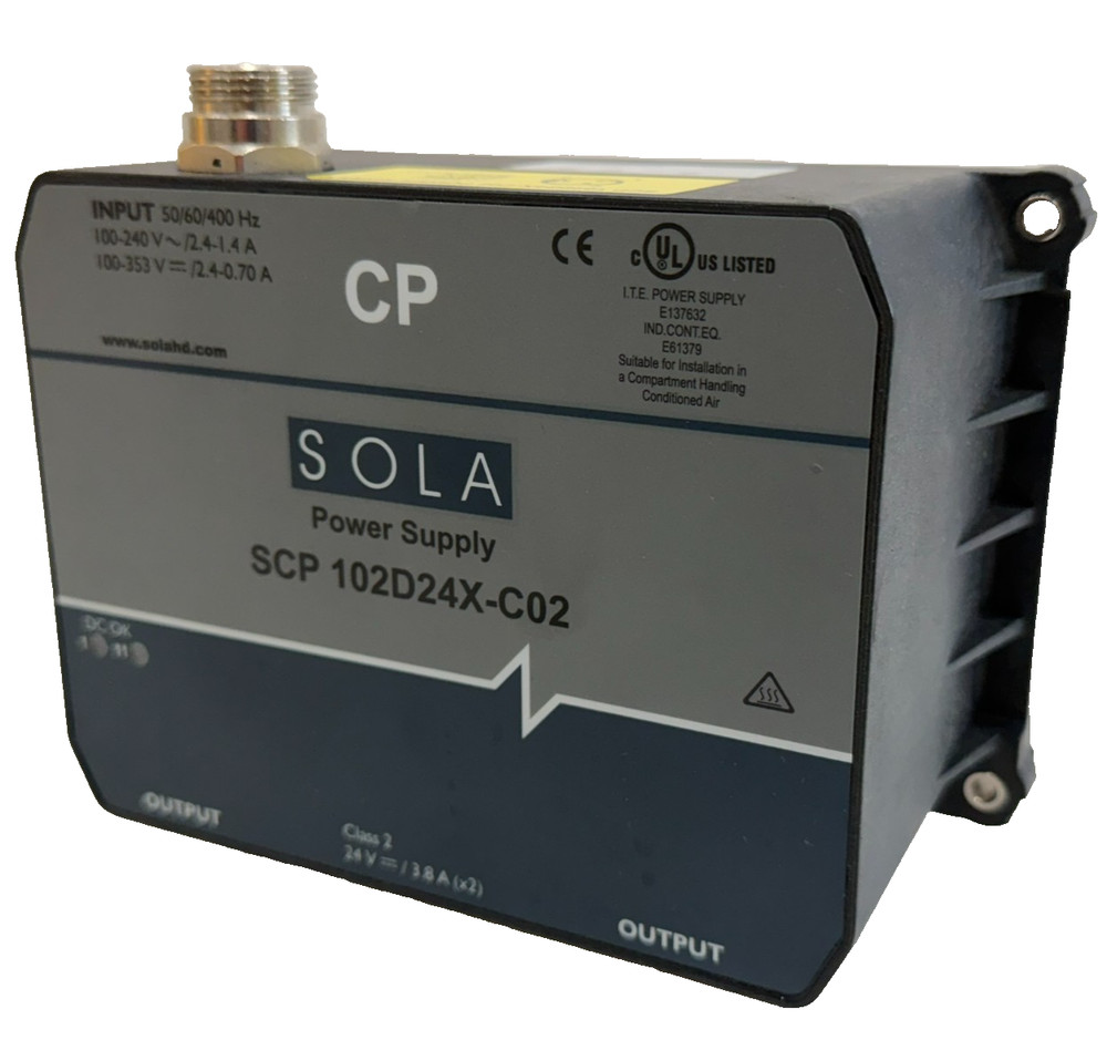 NEW SOLA SCP102D24X-C02 POWER SUPPLY 50/60/400HZ SCP102D24XC02