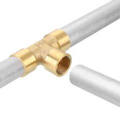 2pcs Brass Tee Pipe Fitting G3/8″ x 3/8″ x 3/8″ 3 Way Y-Connector