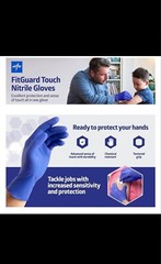 Medline Nitrile Gloves Powder Free Dark Blue -Medium- 1box=250ct – 10box=1Case