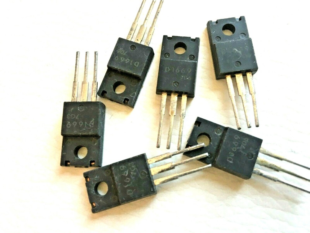 6 Pieces 2SD1669 NPN Silicon 60v Ic=12 To-220 LOT
