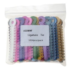 AZDENT Dental Orthodontic Elastic Ligature Ties Braces Rubber Bands 1014Pcs/Bag