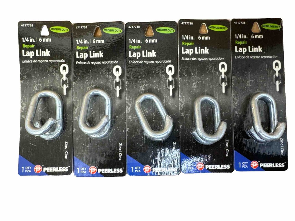 Lot of 5 Peerless 1/4” chain repair links #4717738