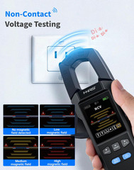 DMC-100 Digital Clamp Meter 9999 Counts TRMS 600A NCV AC/DC Temp Rechargeable