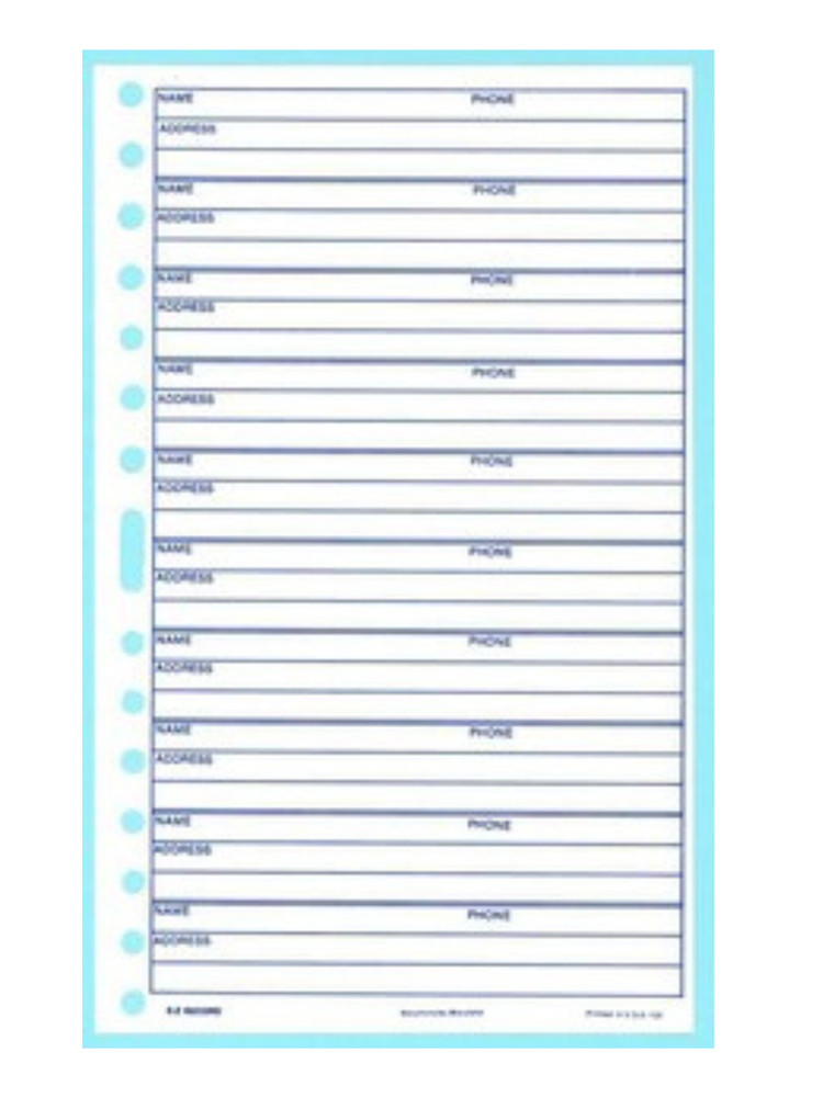 EZ Record Brand 120R 10 entry per side telephone forms – 8″ X 5″ – 50 per pack