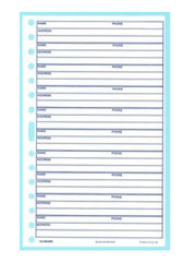EZ Record Brand 120R 10 entry per side telephone forms – 8″ X 5″ – 50 per pack