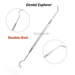 Dental Explorer Probe Hook Pick Double End Stainless Steel Dentist Teeth Clean