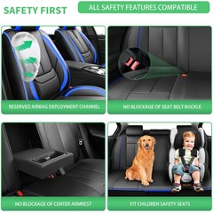 Subaru Impreza 04-2026 for Seat Covers Waterproof Leather Airbag Full Set Black-