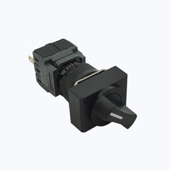 16mm IP40 2/3 Position Selector switch Maintain/Return Round Plastic Knob Switch