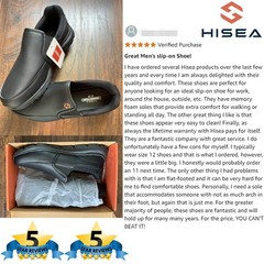 HISEA Men’s Non-Slip Shoes Slip-On Chef Shoes Water Resistant Kitchen Work Shoes